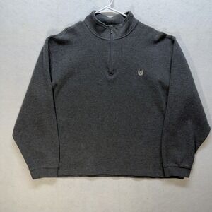Chaps Men's Quarter Zip Long Sleeve Pullover Sweater Soft Cotton 2XL Preppy